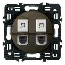 Legrand Celiane Розетка компьютерная двойная RJ45 (графит)