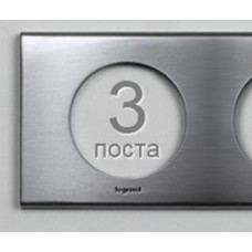 Legrand Celiane Рамка 3п Фактурная сталь
