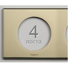 Legrand Celiane Рамка 4п Никель велюр