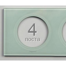 Legrand Celiane Рамка 4п Смальта белая глина