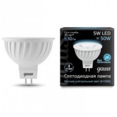 Лампа Gauss LED MR16 GU5.3 5W 4100K Лампа Gauss LED MR16 GU5.3 5W 4100K