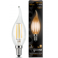 Лампа Gauss LED Filament Candle tailed E14 5W 2700K