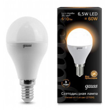 Лампа Gauss LED Globe E14 6.5W 2700K