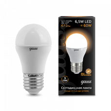 Лампа Gauss LED Globe E27 6.5W 2700K