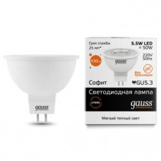 Лампа Gauss LED Elementary MR16 GU5.3 5.5W 2700К