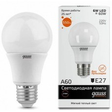 Лампа Gauss LED Elementary A60 6W E27 2700K 
