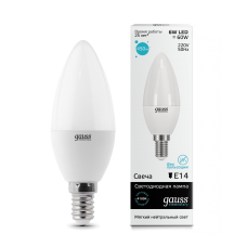 Лампа Gauss LED Elementary Candle 6W E14 4100K 
