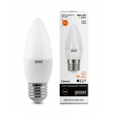 Лампа Gauss LED Elementary Candle 6W E27 2700K 