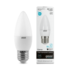 Лампа Gauss LED Elementary Candle 6W E27 4100K 
