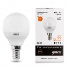 Лампа Gauss LED Elementary Globe 6W E14 2700K