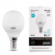 Лампа Gauss LED Elementary Globe 6W E14 4100K