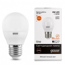 Лампа Gauss LED Elementary Globe 6W E27 2700K