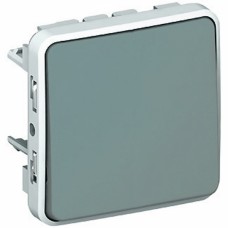 Однополюсный переключатель на два направления Plexo серый 10 AX